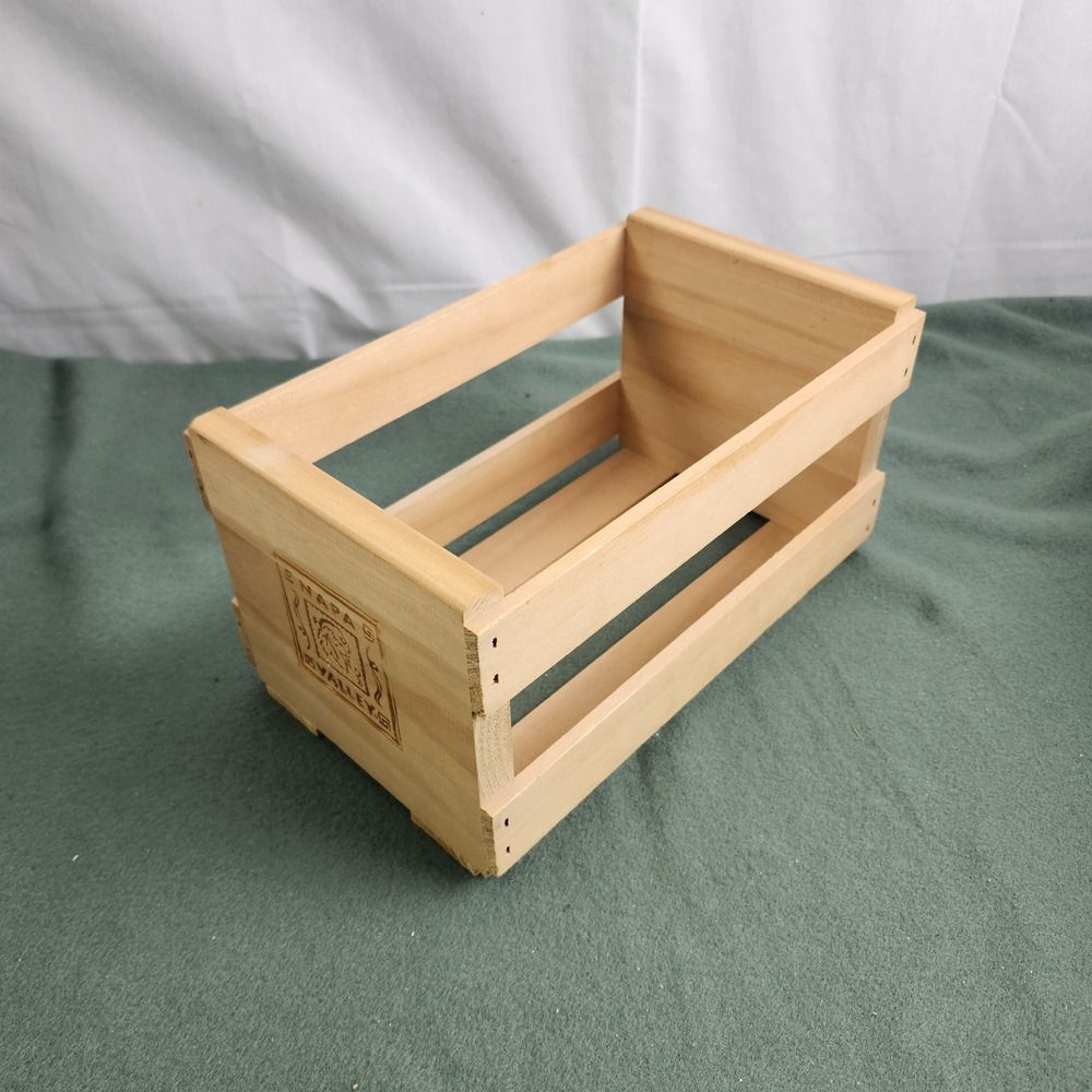Vintage Napa‎ Valley Box Company Embossed Wood CD DVD Media Shelf Storage Crate